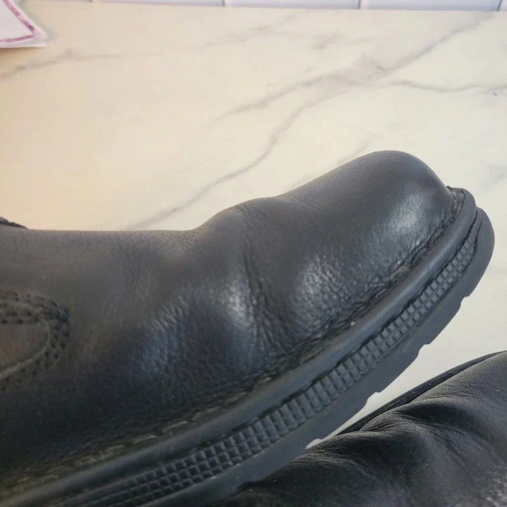 Merrell World Legend Shoes Men's Size 10.5 Black Leather Slip On Pebbled J45053